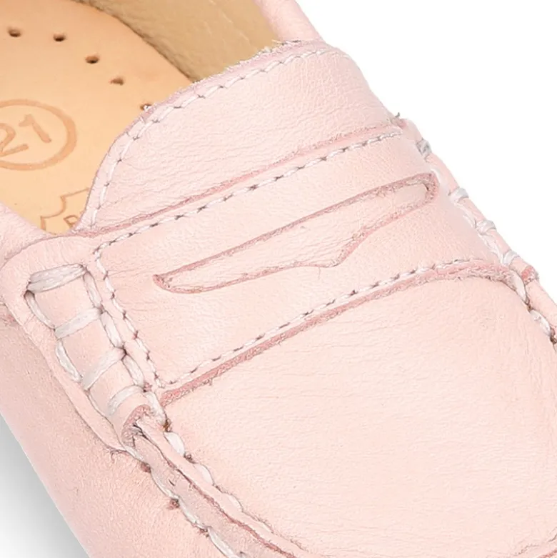 Mocasín con antifaz en piel EXTRA SUAVE y colores pasteles para peques.