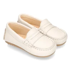 Mocasín con antifaz en piel EXTRA SUAVE y colores pasteles para peques.