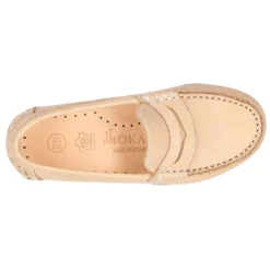 Mocasín con antifaz en piel EXTRA SUAVE y colores pasteles.