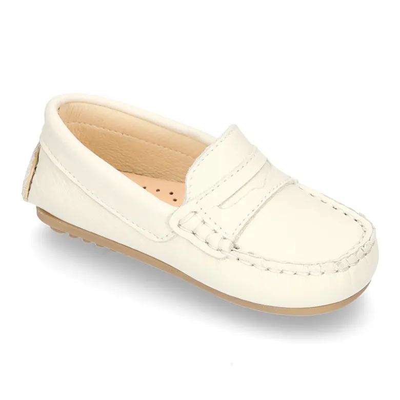 Mocasín con antifaz en piel NAPA SUAVE para peques.