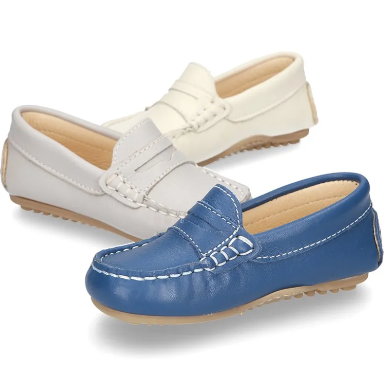 Mocasín con antifaz en piel NAPA SUAVE para peques.