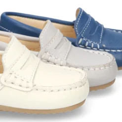 Mocasín con antifaz en piel NAPA SUAVE para peques.