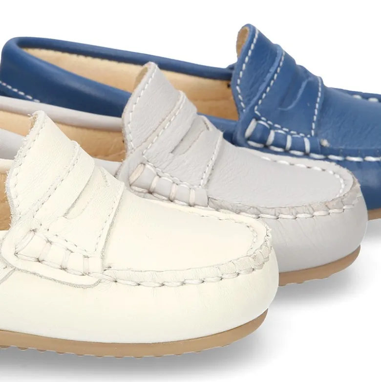 Mocasín con antifaz en piel NAPA SUAVE para peques.