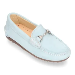 Mocasín con estribo en piel serraje para mayores.