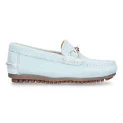 Mocasín con estribo en piel serraje para mayores.