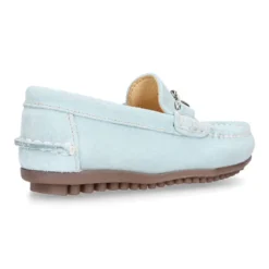 Mocasín con estribo en piel serraje para mayores.