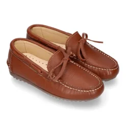 Mocasín con lazos en piel EXTRA SUAVE.