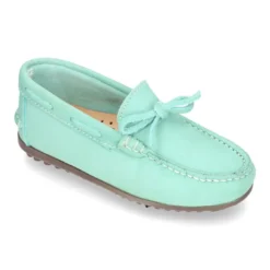 Mocasín con lazos en piel Nobuck para mayores piso conductor.