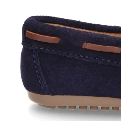 Mocasín lazos con FLECOS en piel serraje.