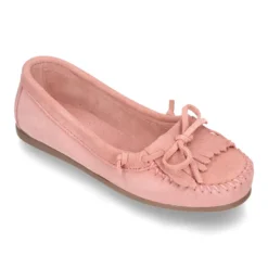Mocasín lazos niña tipo indio en piel serraje.