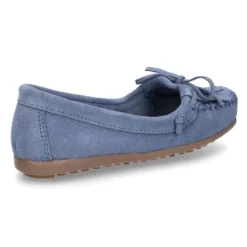 Mocasín lazos niña tipo indio en piel serraje.