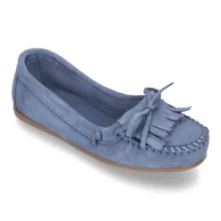 Mocasín lazos niña tipo indio en piel serraje.
