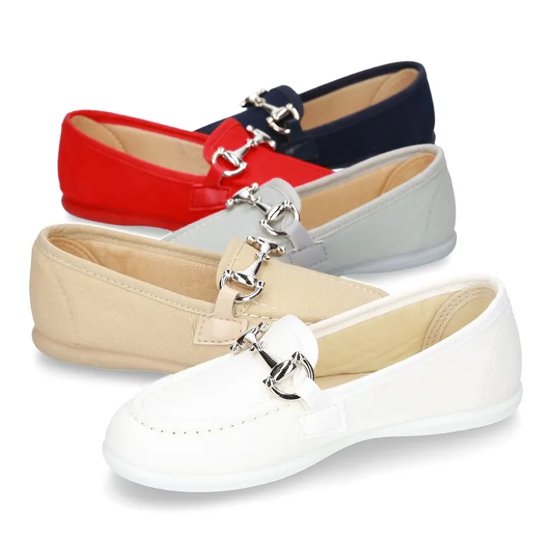 Mocasín Mayores con estribo en lona algodón.