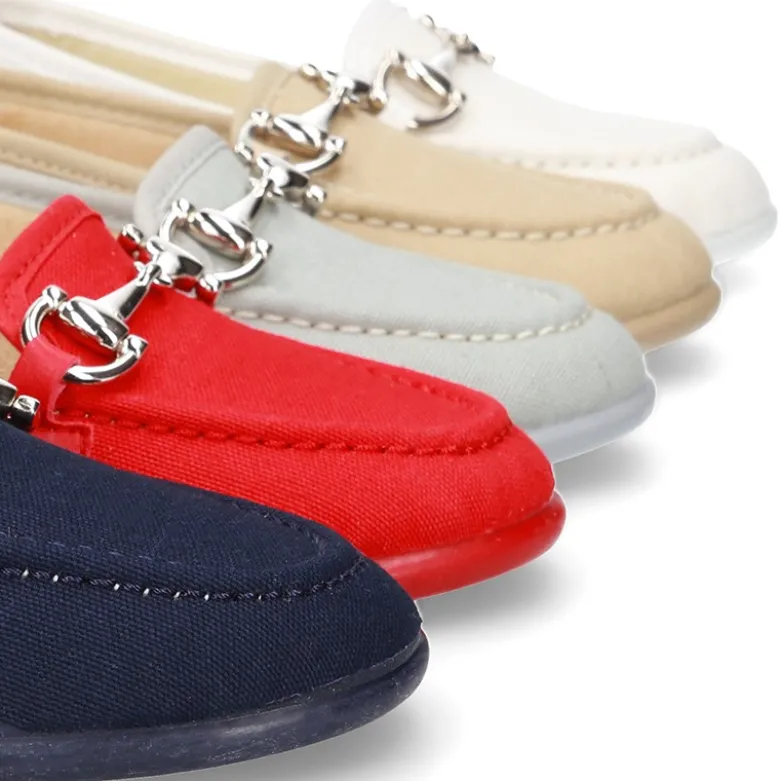 Mocasín Mayores con estribo en lona algodón.