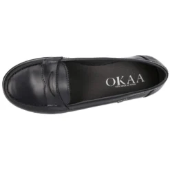 Mocasín NIÑA colegial en piel Boxcalf y suela de goma.