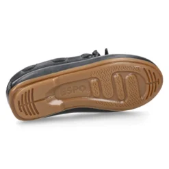 Mocasín niño clásico con diseño con lazos en piel azul marino.
