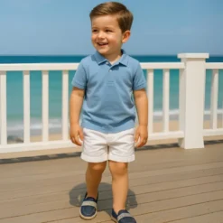 Mocasín niño con elástico tipo alpargata en lona JEANS.