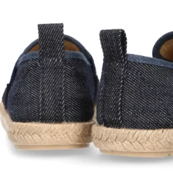 Mocasín niño con elástico tipo alpargata en lona JEANS.