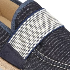 Mocasín niño con elástico tipo alpargata en lona JEANS.