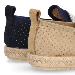 Mocasín niño con elástico tipo alpargata en lona MIL PUNTOS.