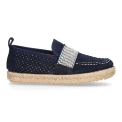 Mocasín niño con elástico tipo alpargata en lona MIL PUNTOS.