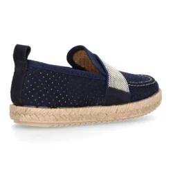 Mocasín niño con elástico tipo alpargata en lona MIL PUNTOS.