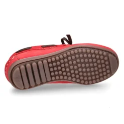 Mocasín niño con lazos a contraste en piel Nobuck Suave.