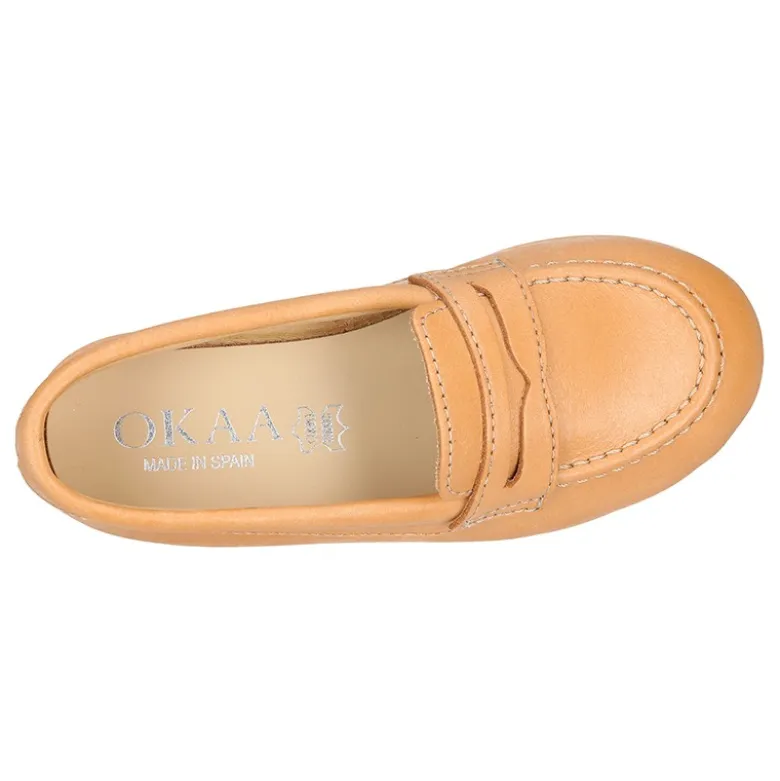 Mocasín niño en piel con diseño con ANTIFAZ.