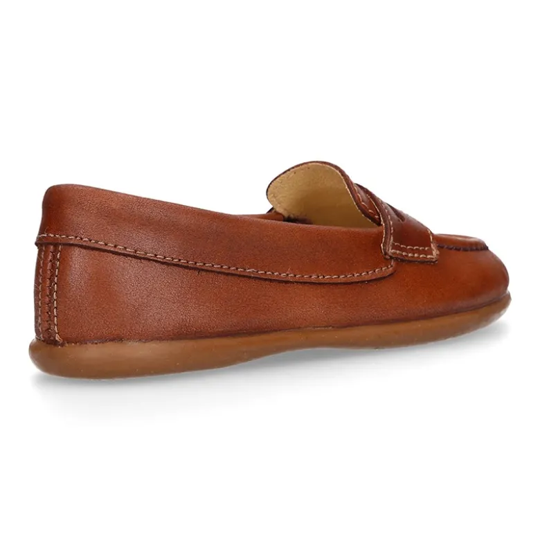Mocasín niño en piel con diseño con ANTIFAZ.