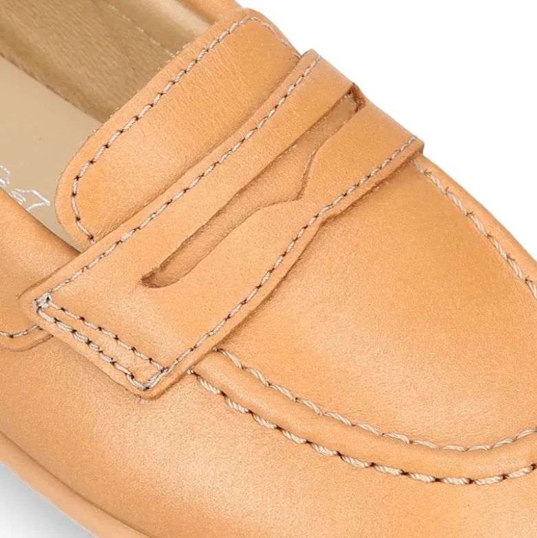 Mocasín niño en piel con diseño con ANTIFAZ.