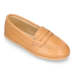 Mocasín niño en piel con diseño con ANTIFAZ.