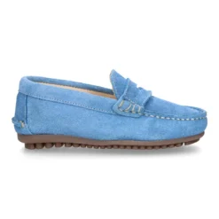Mocasín niños antifaz en piel serraje en colores de PRIMAVERA.