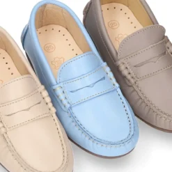 Mocasín niños con antifaz en piel EXTRA SUAVE.
