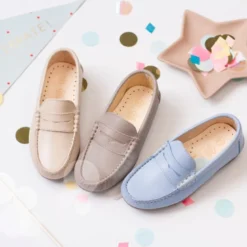 Mocasín niños con antifaz en piel EXTRA SUAVE.