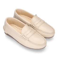 Mocasín niños con antifaz en piel EXTRA SUAVE.