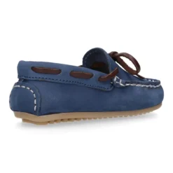 Mocasín niños pequeños con lazos a contraste en piel Nobuck.