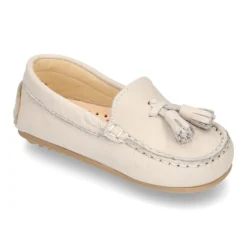 Mocasín peques con borlas en piel EXTRA SUAVE en colores pasteles.