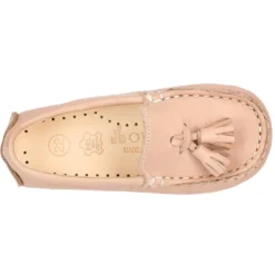 Mocasín peques con borlas en piel EXTRA SUAVE en colores pasteles.