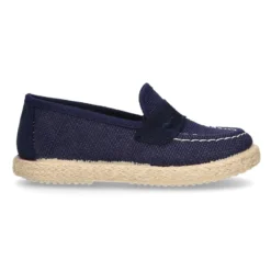 Mocasín tipo alpargata en LINO para peques.