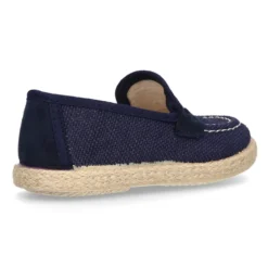 Mocasín tipo alpargata en LINO para peques.