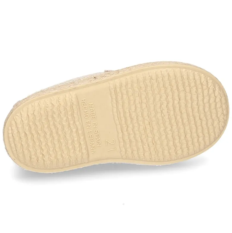 Mocasín tipo alpargata en LINO para peques.