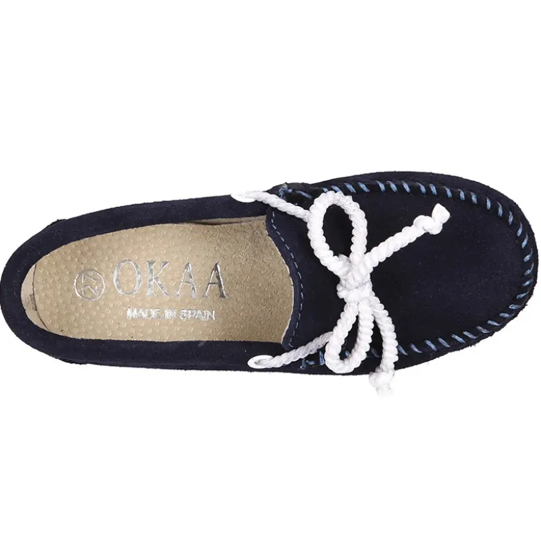 Mocasín tipo NÁUTICO en piel serraje.