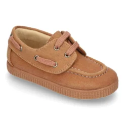 Naútico Niños con cordones en Serratex encerado.