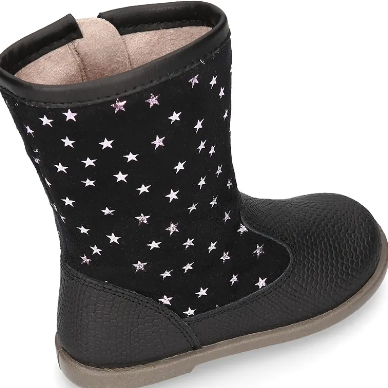 Nueva Bota en piel combinada con Serratex estampado con ESTRELLAS.