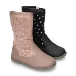 Nueva Bota en piel combinada con Serratex estampado con ESTRELLAS.