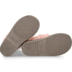 Nueva Bota en piel serraje rosa con apliques de PELO.