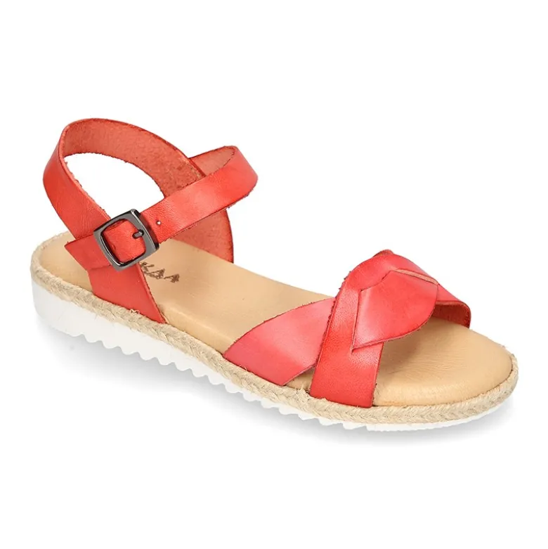 Nueva Sandalia cruzada Niña Mayor en piel.