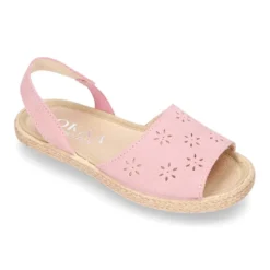 Nueva SANDALIA tipo alpargata con diseño con FLORES en Serraje.