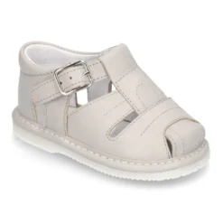 Nueva Sandalia tipo pepito en piel suave para niños bebés.