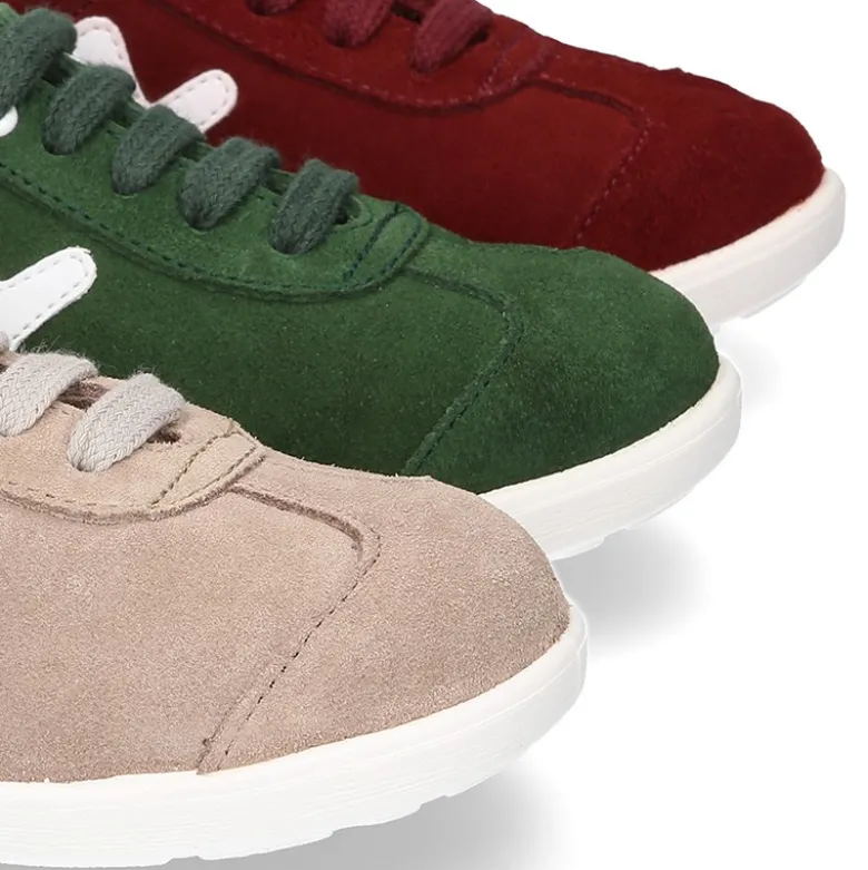 Nueva Zapatilla MODA con cordones en piel serraje.